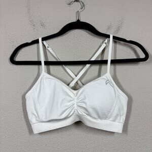 Oner Active Womens Effortless Strappy Bralette Bra White Adjustable Straps
